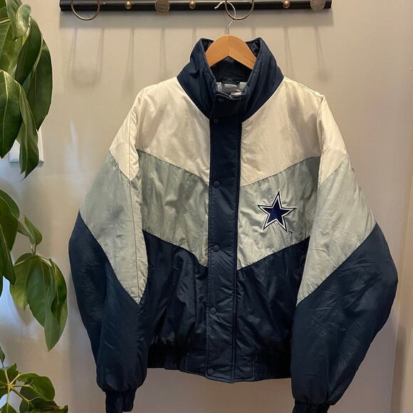 Dallas Cowboys XL Puffer Jacket | 90s Logo 7, Rare Vintage NFL Streetwear Retro - Picture 12 of 16